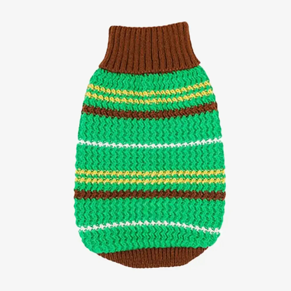 Color Blocked Striped Dachshund Dog Jumper