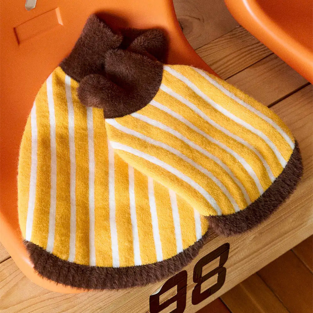 Color Blocked Striped Dachshund Polo Collar Dog Jumper Dog Clothes Sweater