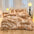 Colourful Gradient Textured Bubble Faux Rabbit Fur Soft Bed Sheet Set