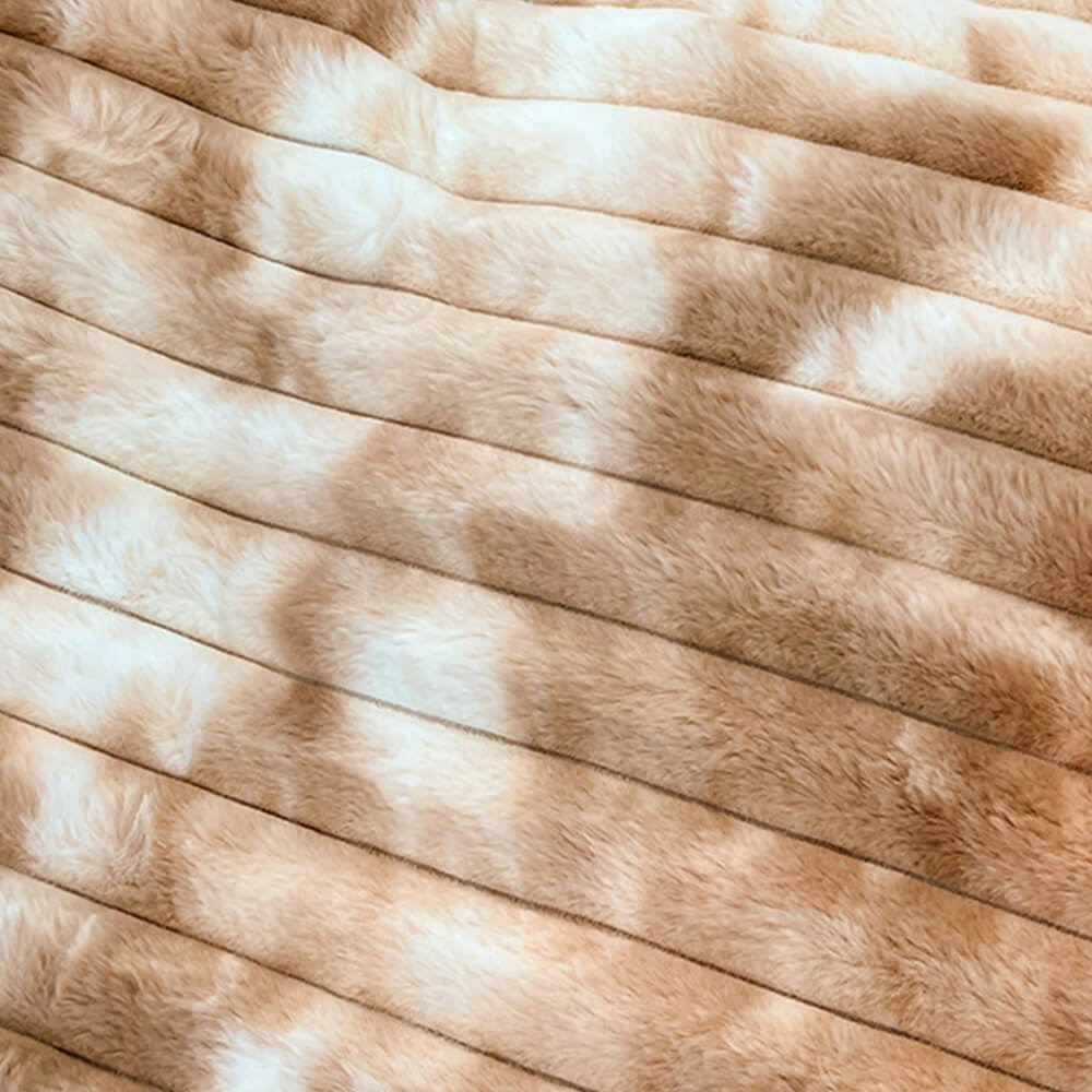 Colourful Gradient Textured Bubble Faux Rabbit Fur Soft Bed Sheet Set