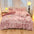 Colourful Gradient Textured Bubble Faux Rabbit Fur Soft Bed Sheet Set