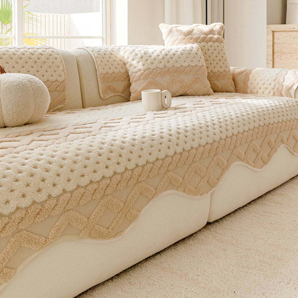 Cookie Comfortable Plush Skin-Friendly Non-Slip Sofa Cover