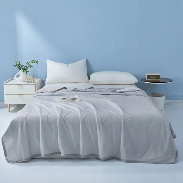 Cooling Ice Silk Double-Sided Heat-Absorbing Blanket - Wave