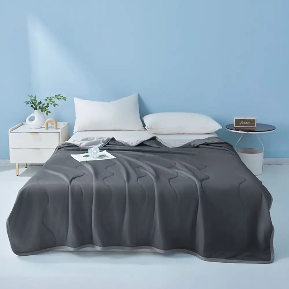 Cooling Ice Silk Double-Sided Heat-Absorbing Blanket - Wave
