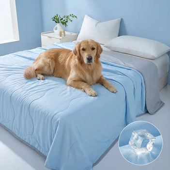 Cooling Ice Silk Double-Sided Heat-Absorbing Blanket - Wave