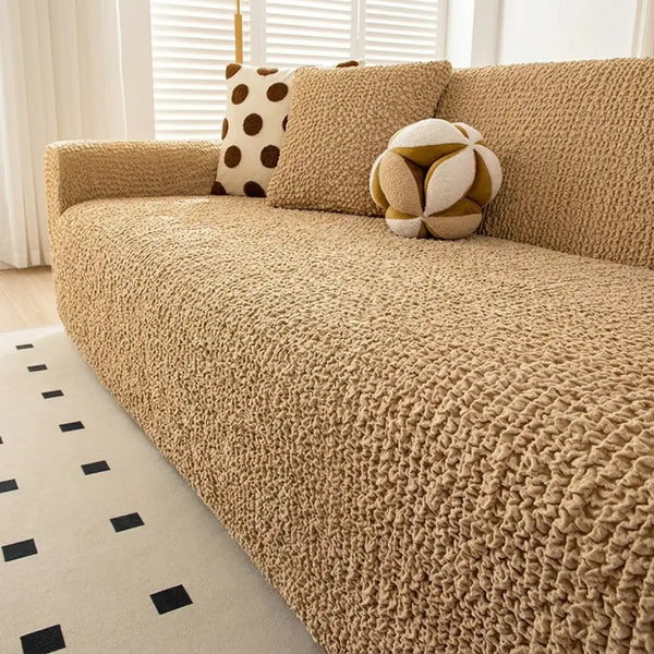 Cream Style Seersucker Breathable Stretchy Full-Coverage Sofa Cover