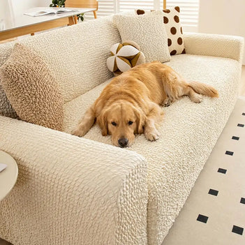 Cream Style Seersucker Breathable Stretchy Full-Coverage Sofa Cover
