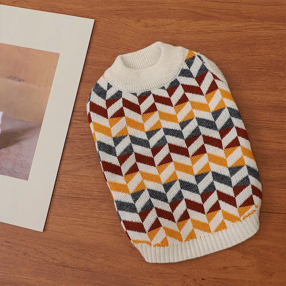 Diamond Striped Dachshund Dog Jumper Dog Clothes Sweater