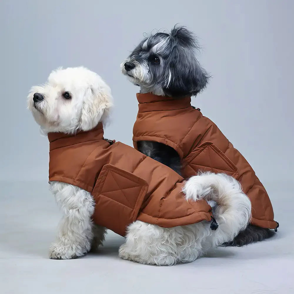 Duck Down Filled Winter Dog Vest Lightweight Warm Dog Coat with Lead Ring