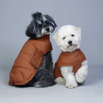 Duck Down Filled Winter Dog Vest Lightweight Warm Dog Coat with Lead Ring