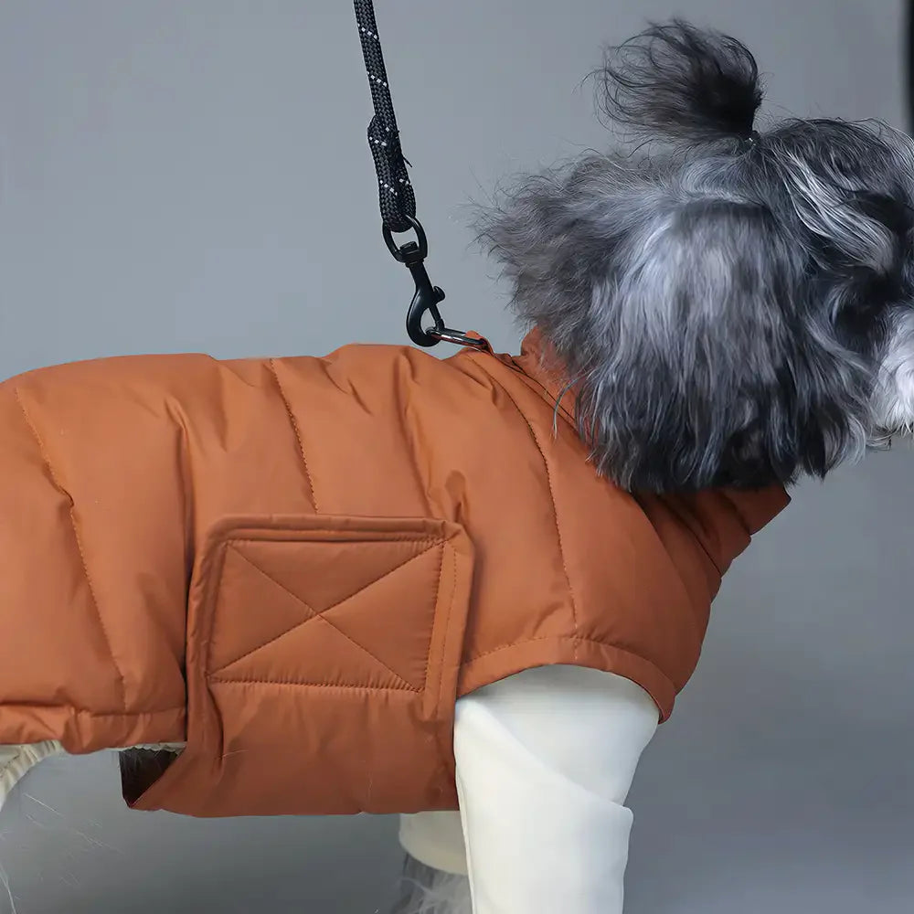 Duck Down Filled Winter Dog Vest Lightweight Warm Dog Coat with Lead Ring