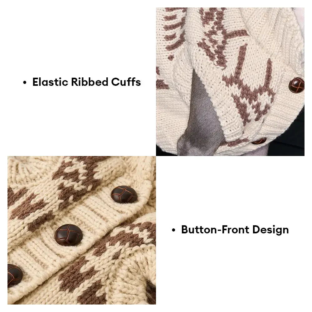 Fair Isle Pattern Dachshund Sleeveless Dog Jumper