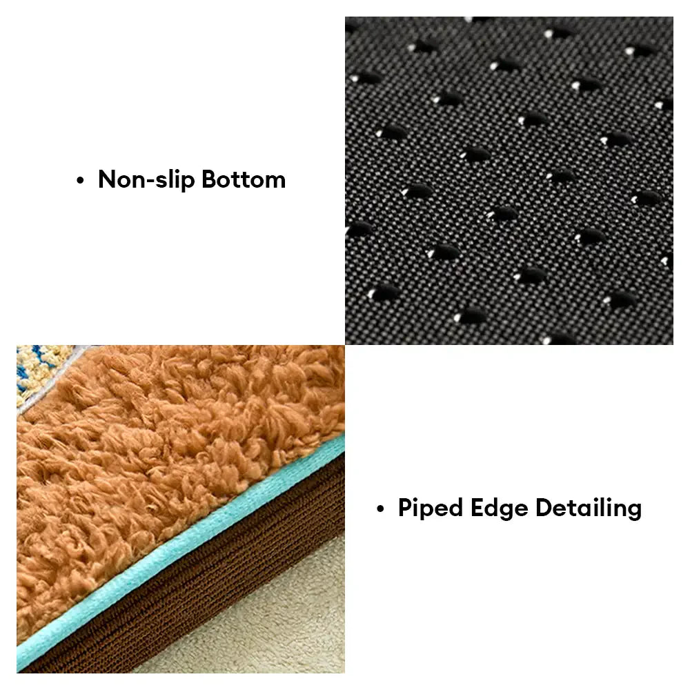 Faux Lambswool U-Shaped Removable Washable Orthopaedic Pet Bed