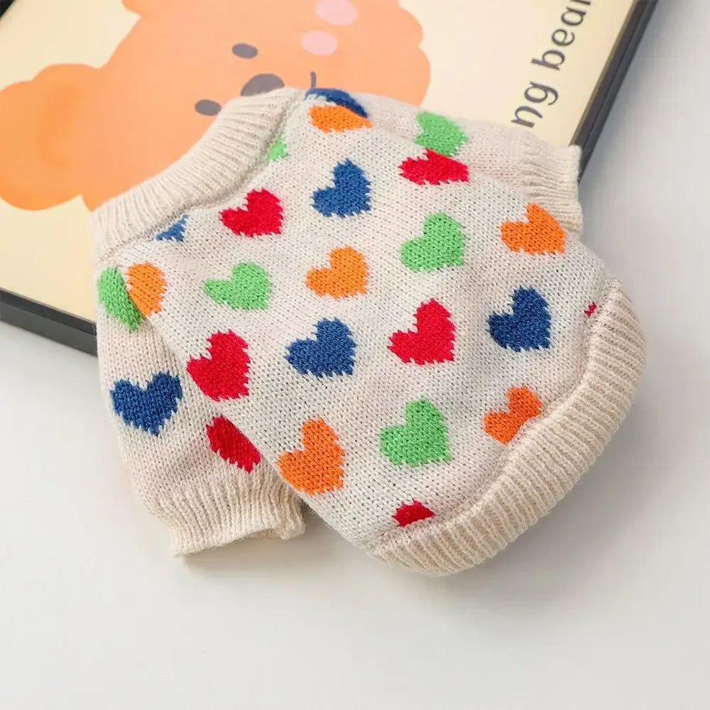 Heart Patterned Dachshund Dog Jumper Dog Clothes Sweater