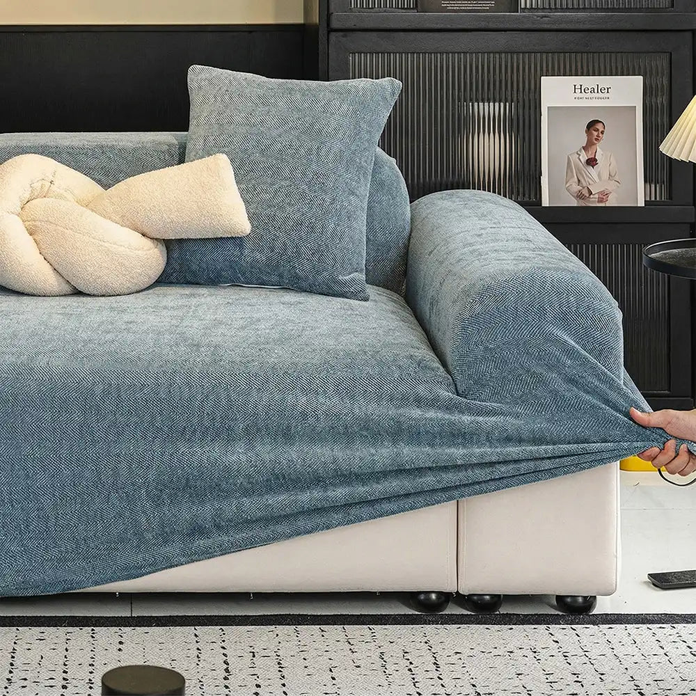 Herringbone Scratch-Resistant Full Coverage Strectch Sofa Protection Outdoor Garden Sofa Cover