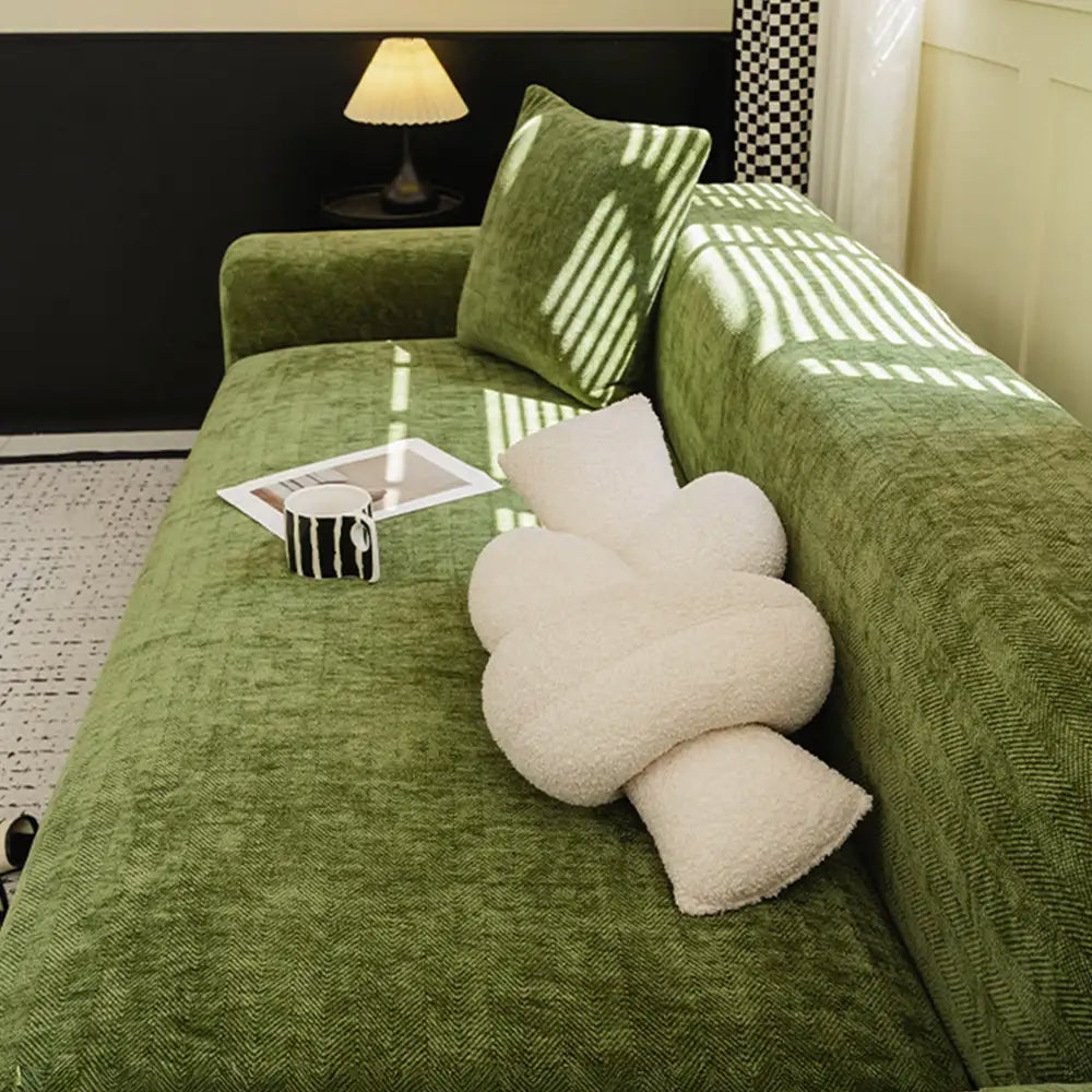 Herringbone Full Coverage Comfortable Scratch-Resistant Sofa Protection Magic Sofa Cover