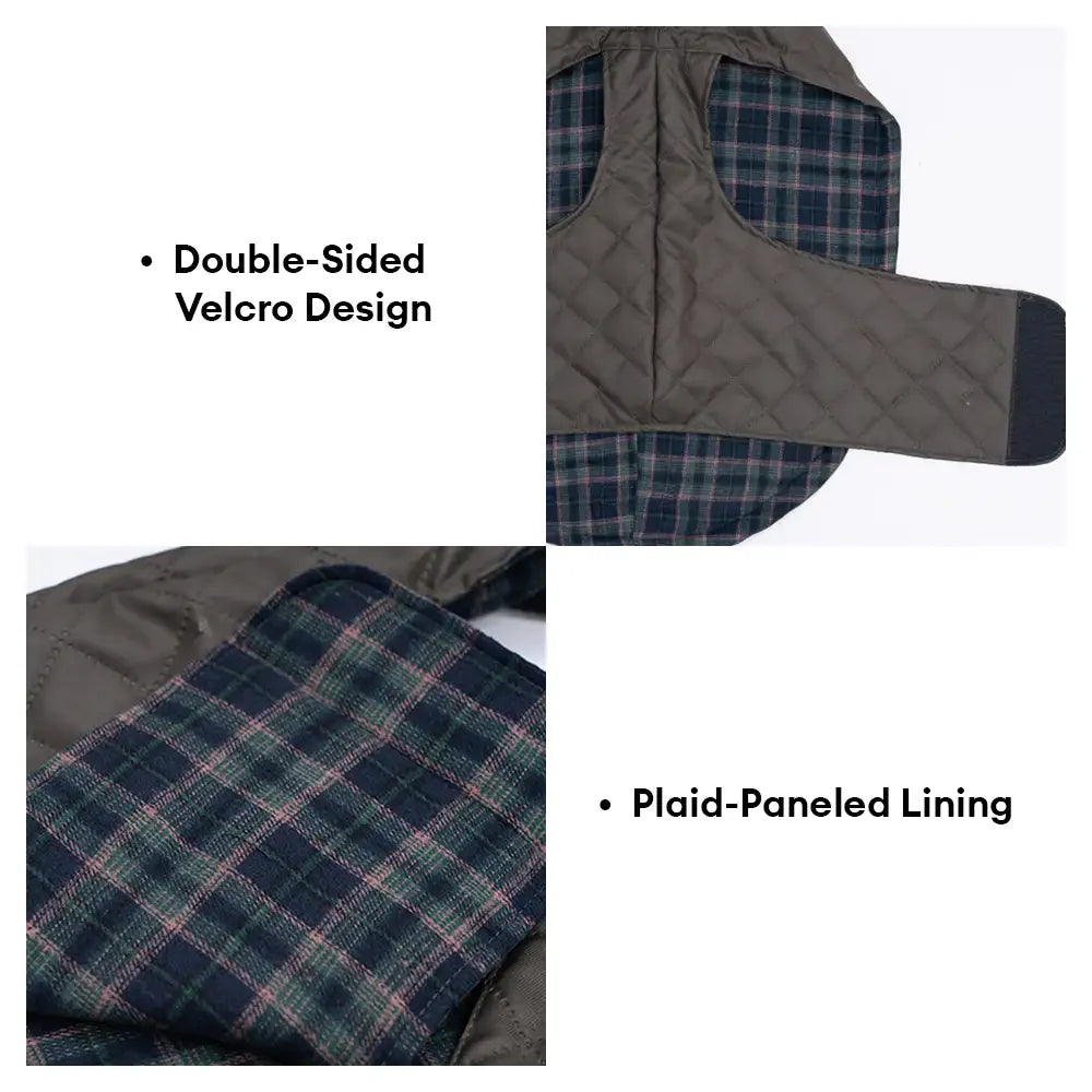 High-Neck Quilted Dog Coat – Warm Fashion Winter Coat