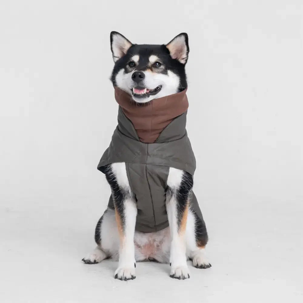 High-Neck Quilted Dog Coat – Warm Fashion Winter Coat