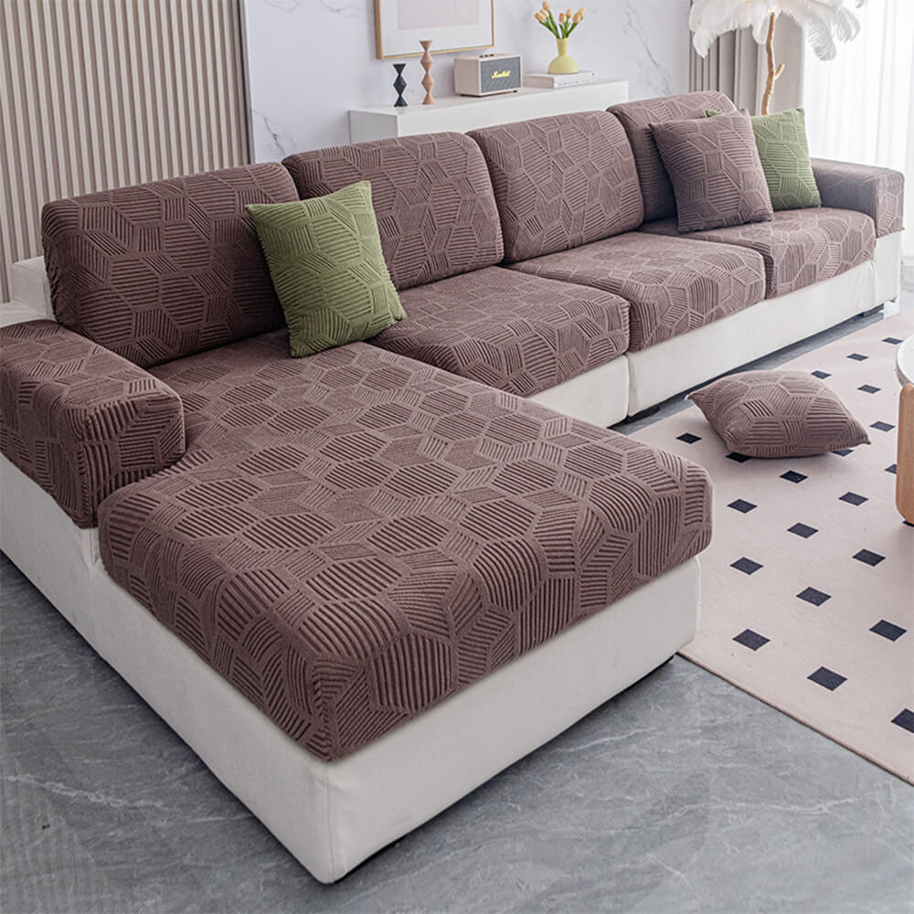 Honeycomb Pattern Water-resistant Stretch Full-Cover Magic Outdoor Garden Sofa Cover