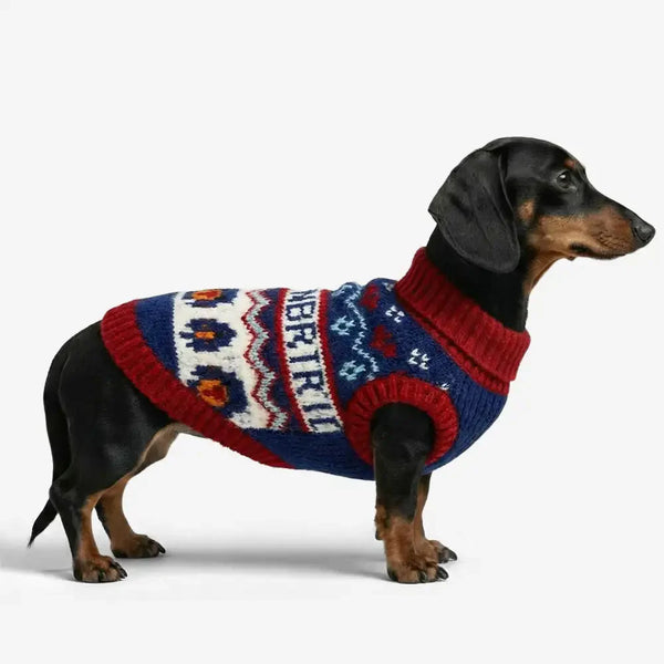 Jacquard Thick-Knit Sleeveless Dog Jumper Dog Clothing