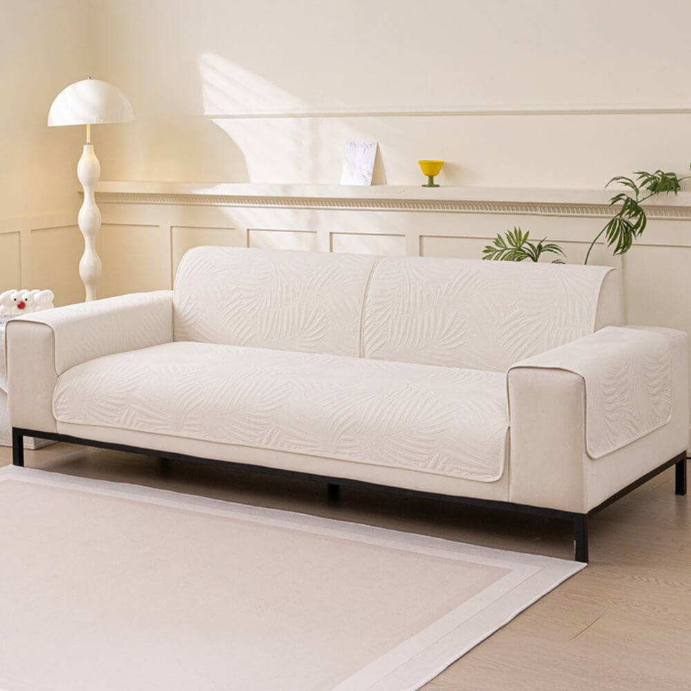 Large Leaf Pattern Water-resistant Sofa Protector Non-Slip Sofa Cover