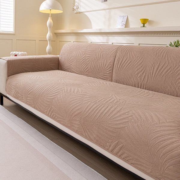 Large Leaf Pattern Water-resistant Sofa Protector Non-Slip Sofa Cover