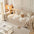 Leaf Stripe Chenille Fabric Fringe Decoration Sofa Cover
