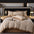 Modern Two-Tone Woven Herringbone Warm Milk Velvet Bed Sheet Set