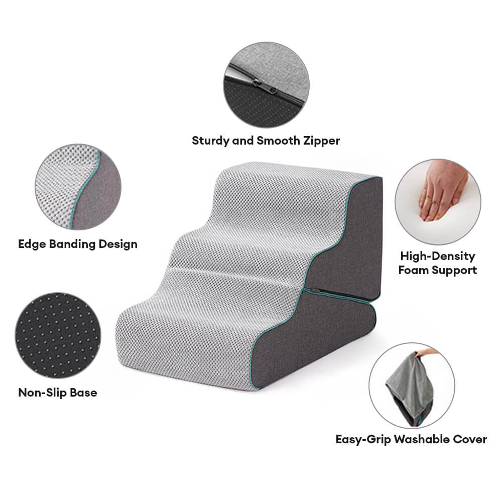 Multifunctional 2-in-1 Foldable Dog Steps with Ramp Mode