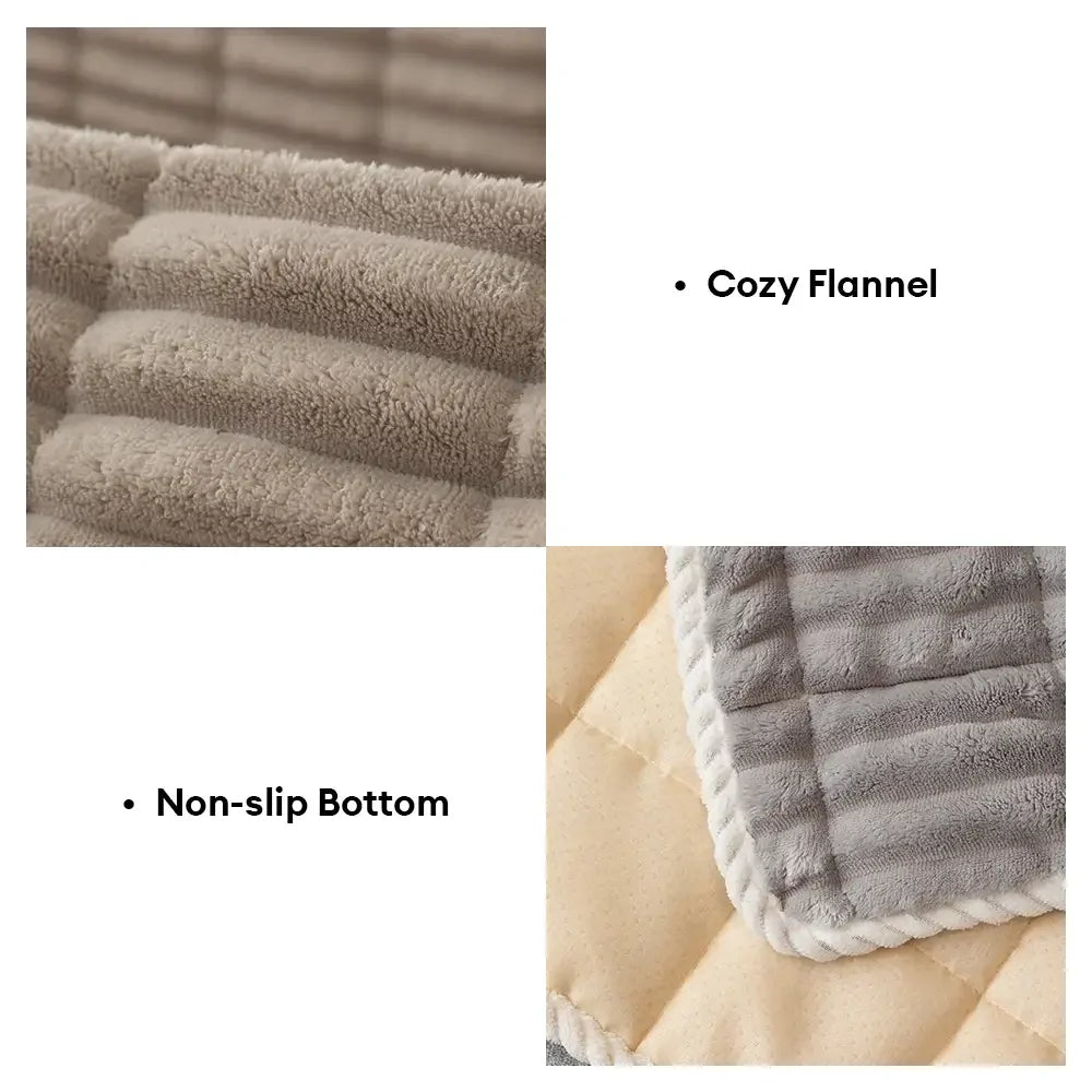 One-Piece Cozy Flannel Sofa Protection Non-Slip Corner Couch Cover