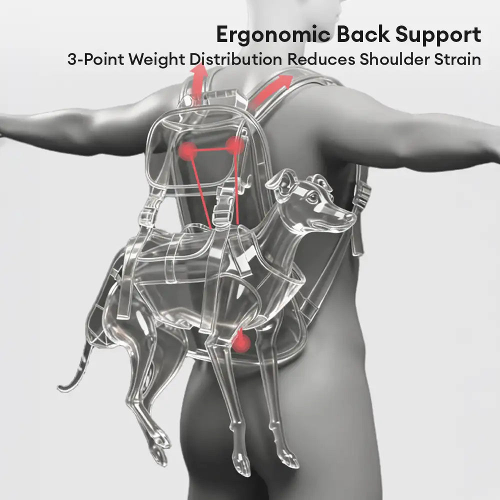 Outdoor Sports Portable Backpack Ergonomic Comfortable Lift Harness Dog Sling Carrier Bag