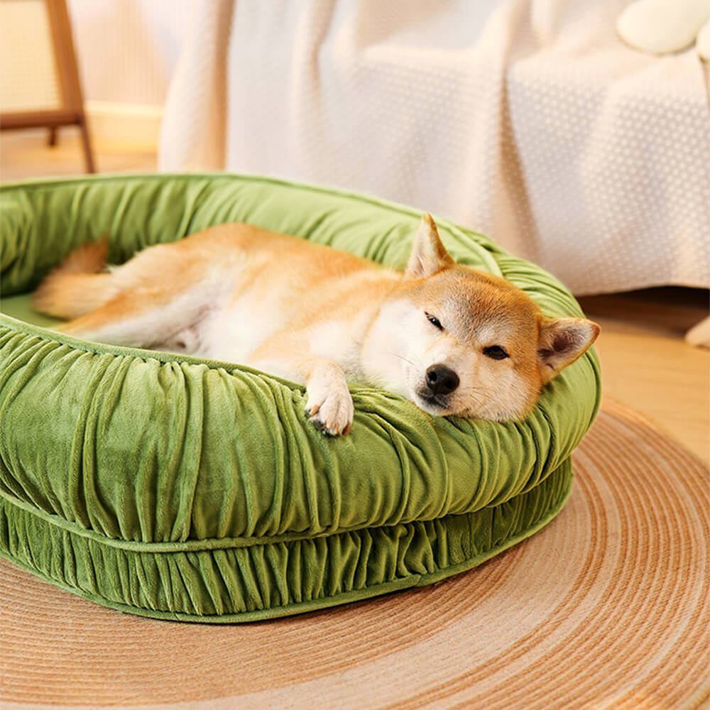 Oval Orthopaedic Support Cosy Sleeping Detachable Dog & Cat Bed