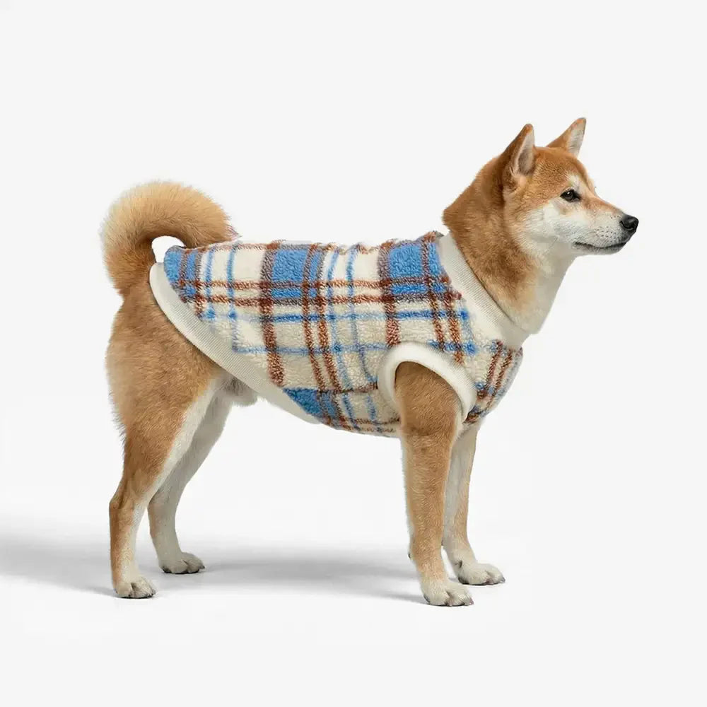 Plaid Comfortable Warm Plush Dog Jumper Sweater Suitable For All Breeds of Dogs