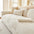 Plush Cream Geometric All Seasons Non-Slip Sofa Cover