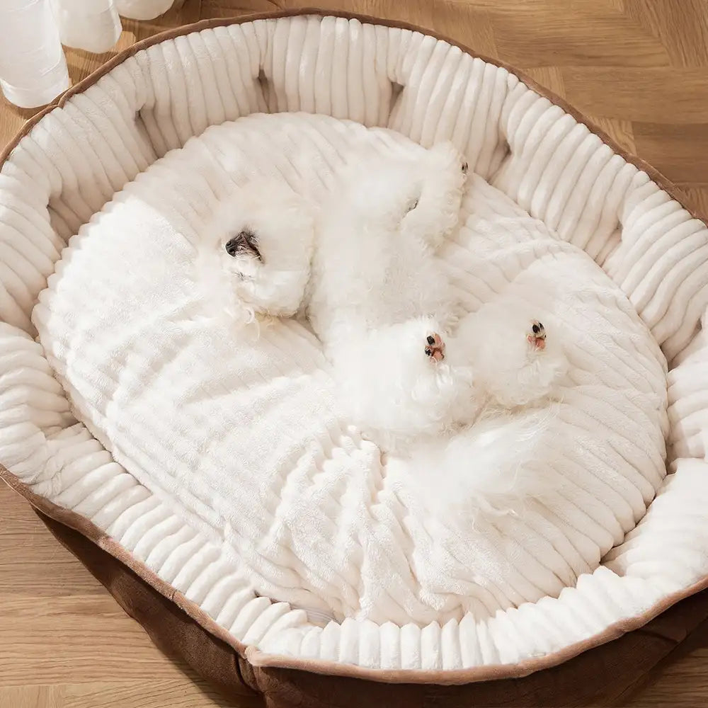 Plush Warm Comfortable Round Deep Sleep Dog Bed
