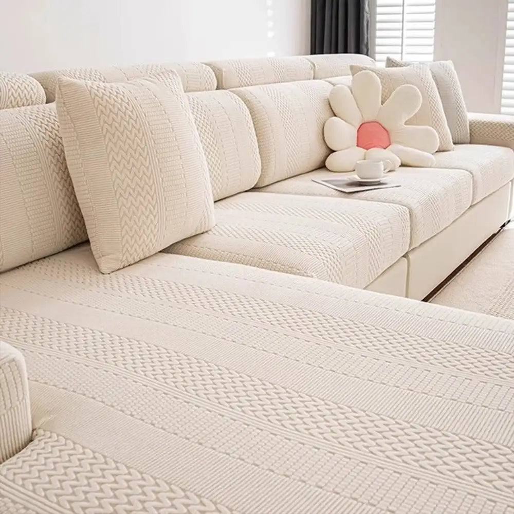 Polar Fleece Soft Antistatic Protection Sofa Stretch Full Wrap Sofa Cover