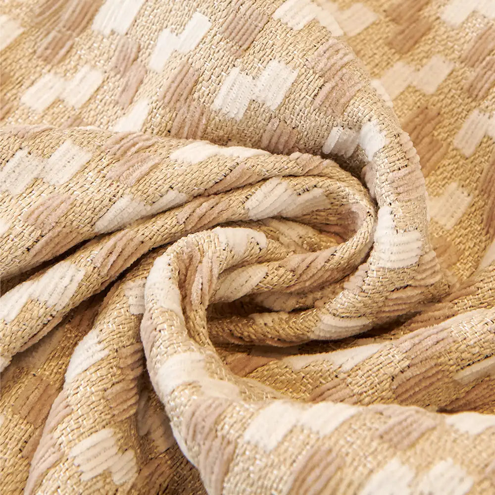 Puzzle Textured Chenille Scratch-Resistant Sofa Throw Blanket Sofa Cover