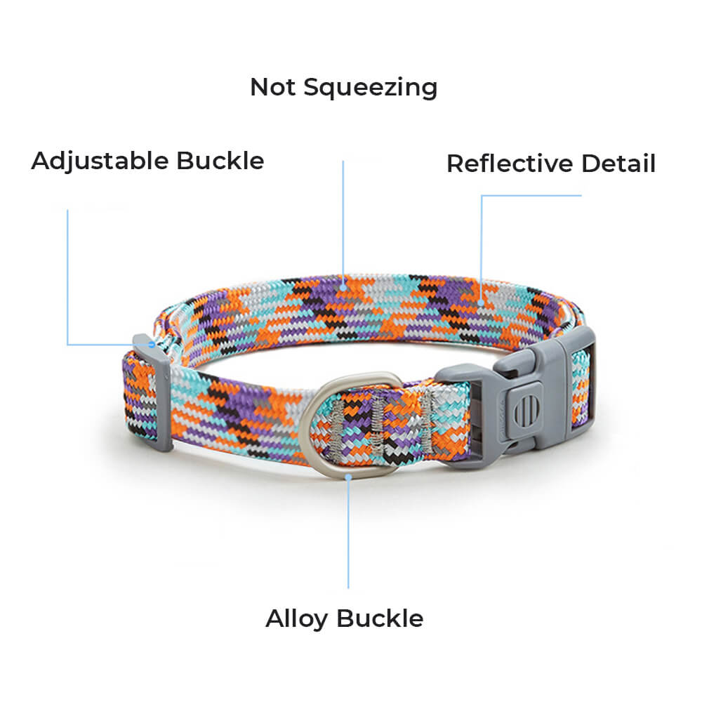 Reflective Weave Adjustable Anti Pull Dog Collar and Lead