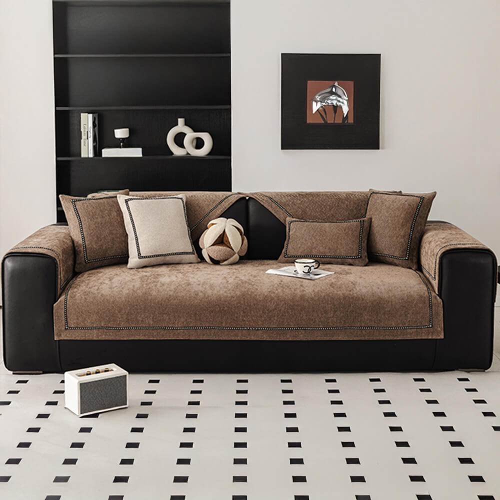 Simple Modern Jacquard High-Weight Non-Slip Chenille Recliner Slipcover