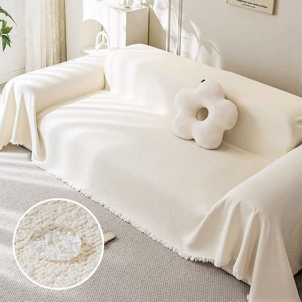 Soft Water-resistant Teddy Plush Throw Sofa Cover Sofa Throws