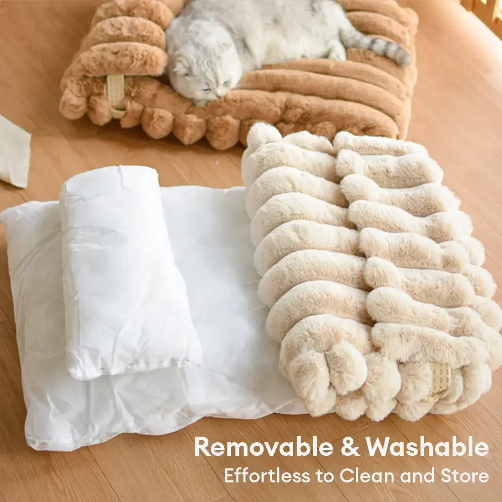 Softness Faux Rabbit Fur Warming Pillow Dog Bed - Cosy Cloud