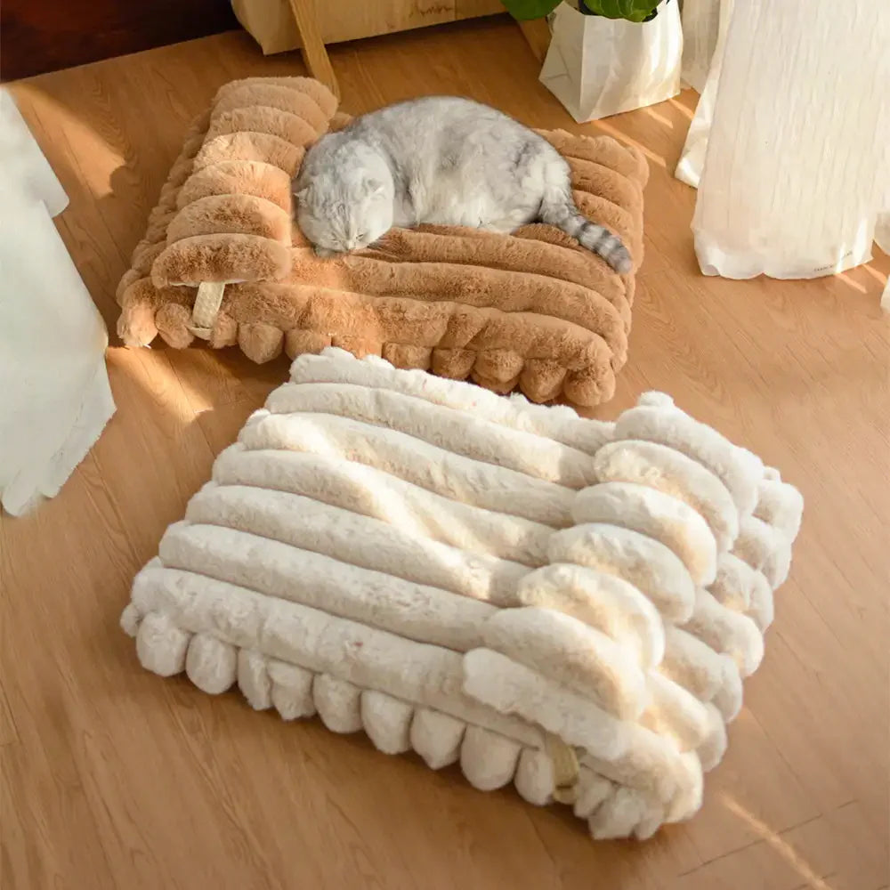 Softness Faux Rabbit Fur Warming Pillow Dog Bed - Cosy Cloud