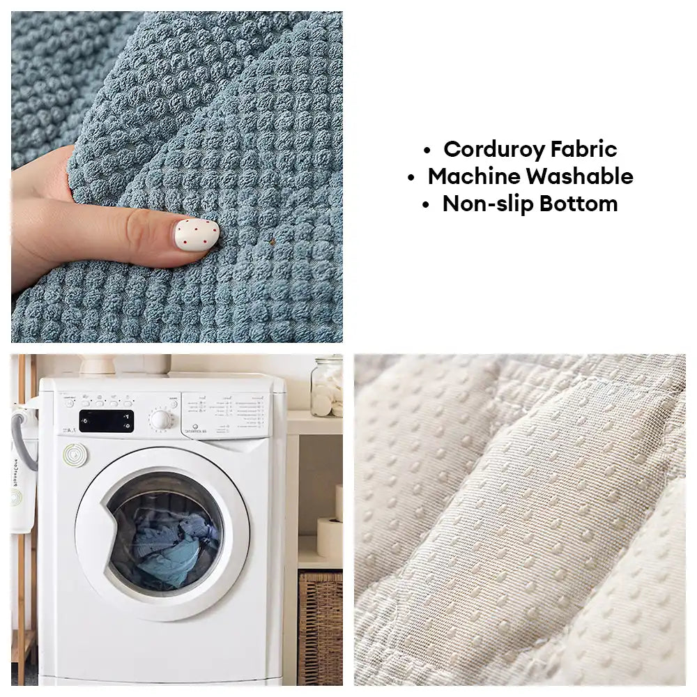 Square Corduroy Anti-Scratch Fabric Pet Friendly Non-Slip Sofa Cover