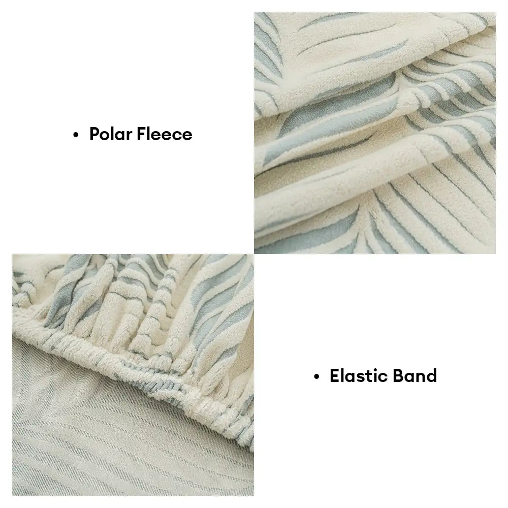 Thick Polar Fleece Jacquard Anti-Scratch Stretch Sofa Cover