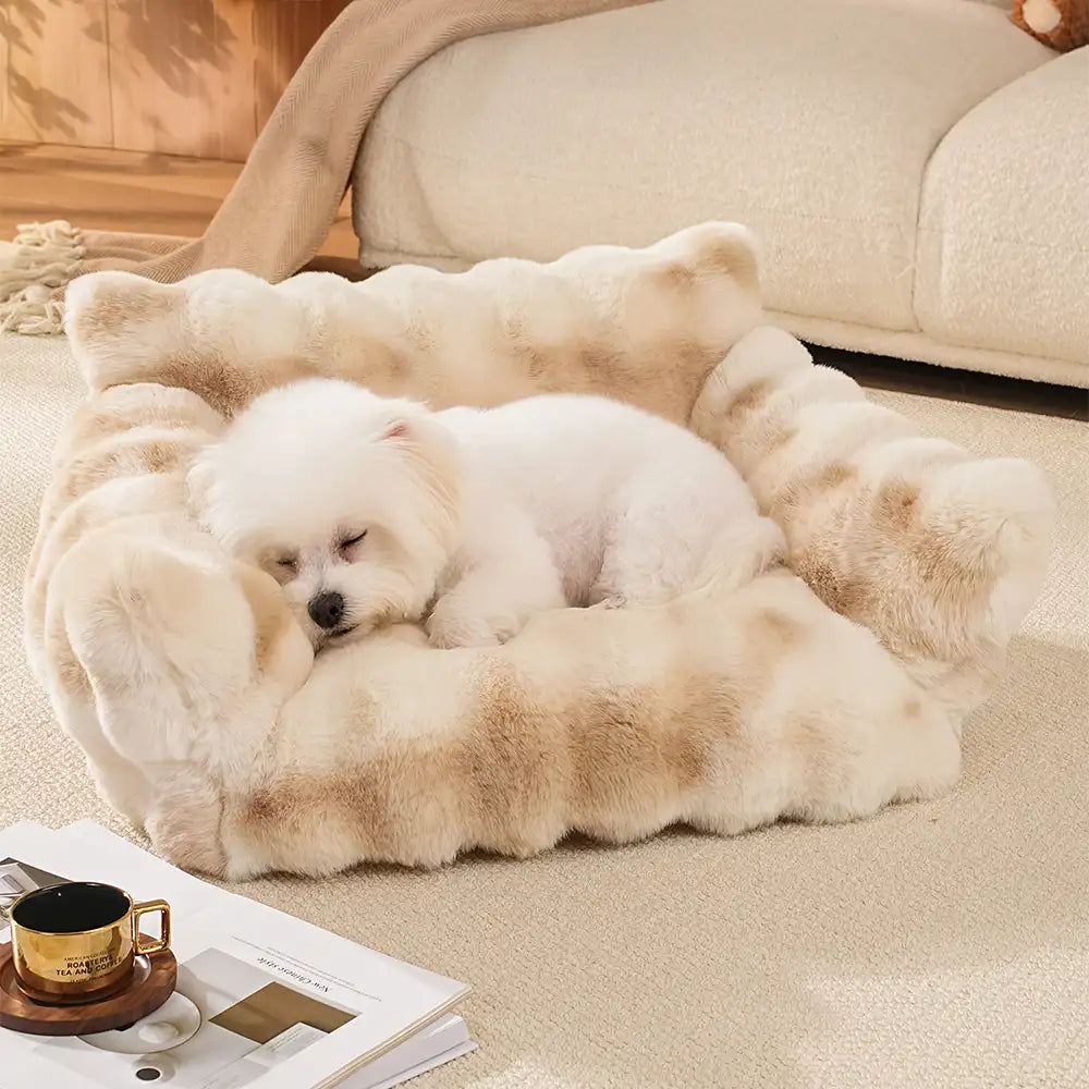 Tie-Dye Colour Fluffy Plush Lazy Comfortable Dog & Cat Sofa Bed