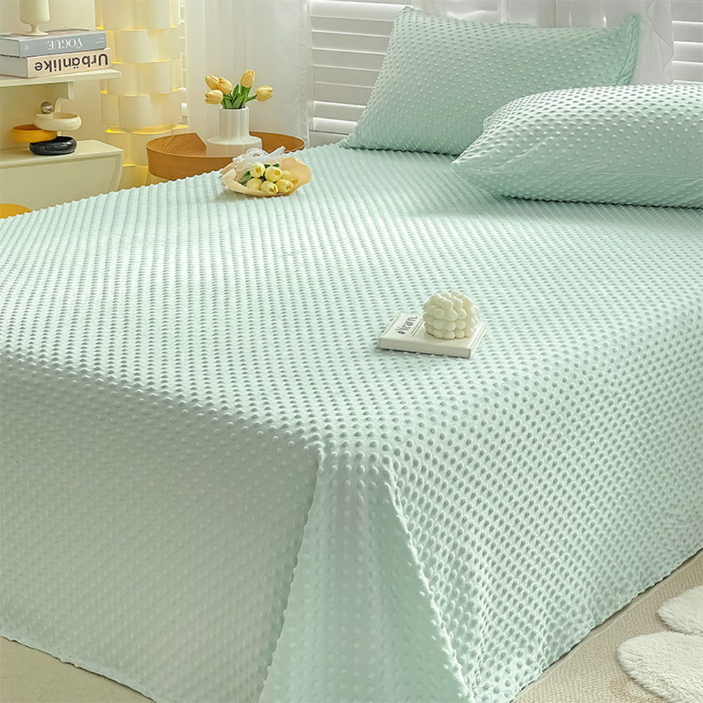 Ultra-Soft Solid Colour Cosy Massage Touch Flat Sheet