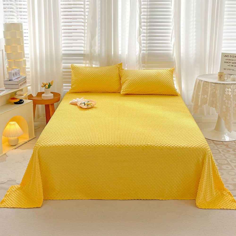 Ultra-Soft Solid Colour Cosy Massage Touch Flat Sheet