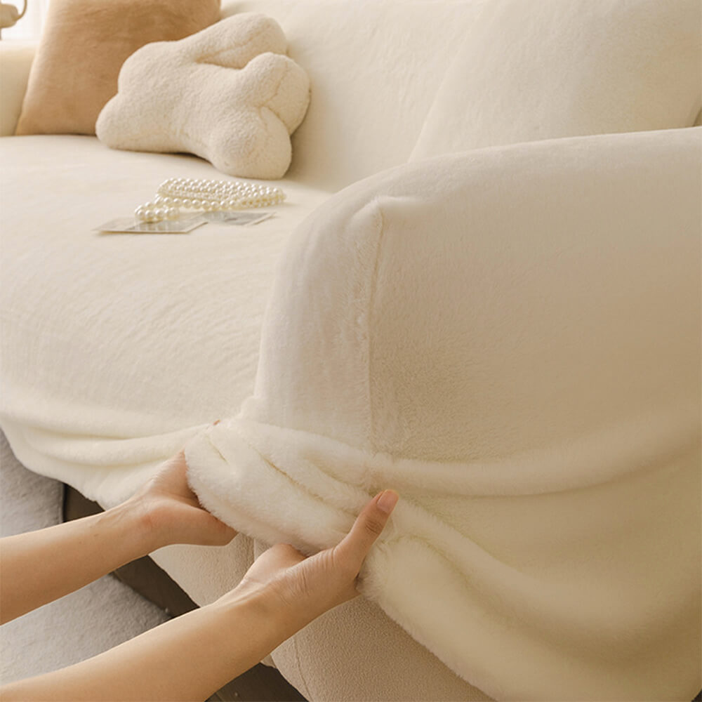 Ultra Soft Skin Friendly Plush Full Coverage Furniture Protector Sofa Cover