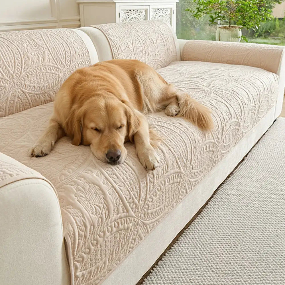 Water-Repellent Brushed Fabric All-Season Breathable Non-Slip Outdoor Garden Sofa Cover