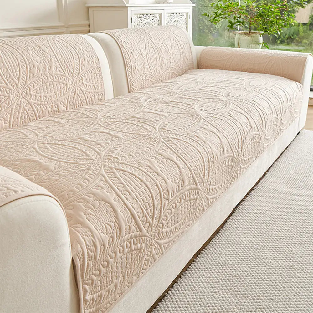Water-Repellent Brushed Fabric All-Season Breathable Non-Slip Outdoor Garden Sofa Cover